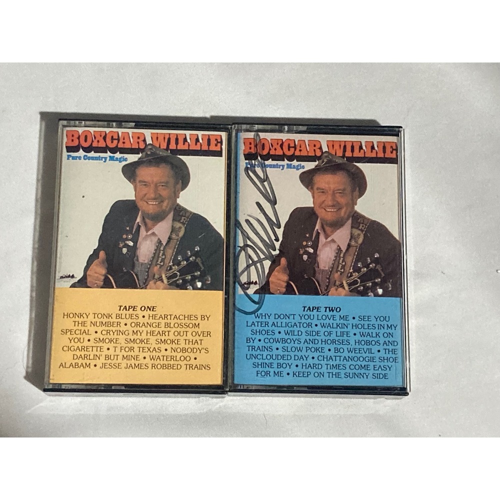 Boxcar Willie Pure Country Magic 2 Cassette Set 1991 Autographed Signed
